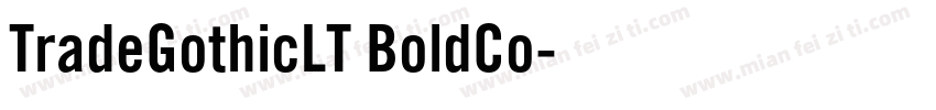 TradeGothicLT BoldCo字体转换